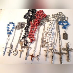 Colorful Rosary Necklace Collection